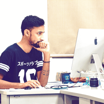 nitish khagwal working on a ux project